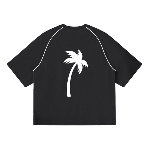 Contrast Piping Panel Raglan T-Shirt